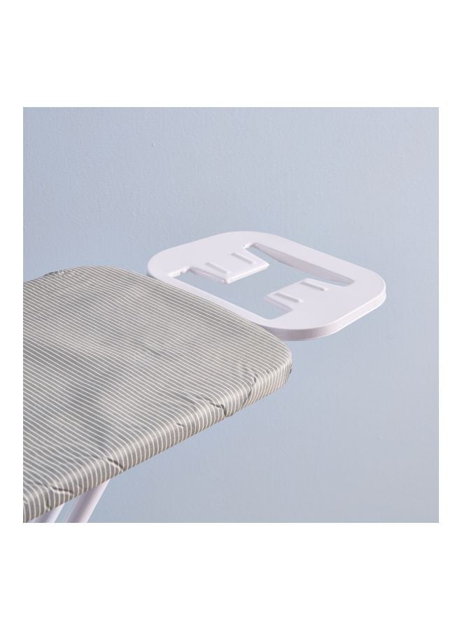 Atlanta Ironing Board With Heat Resistant Cover And Steam Iron Rest Grey/White 110x33x81cm