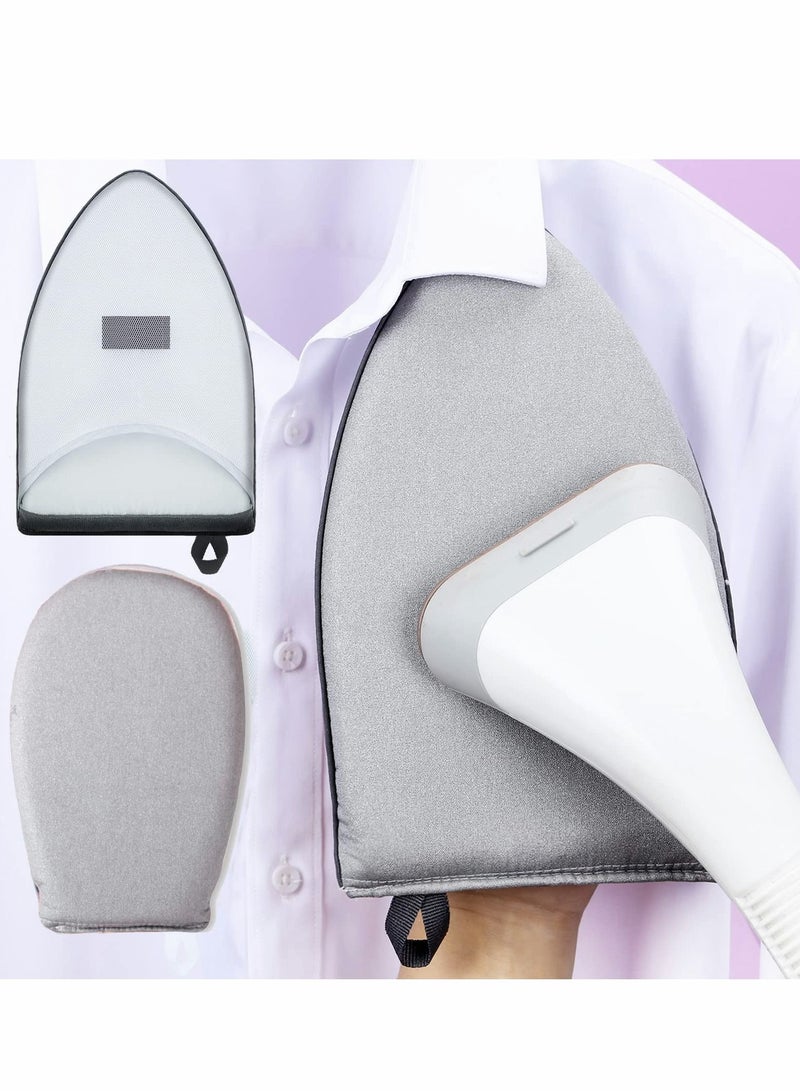 Steamer Glove, 2 Pcs Heat Resistant Protective Ironing Glove with Finger Loop for Clothes, Board, Steam Iron Hand-Held Table Rack