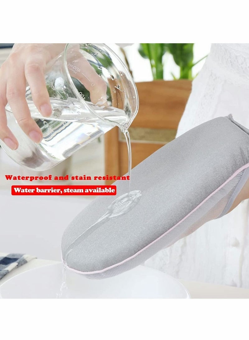 Steamer Gloves, Garment Ironing Glove, Waterproof Anti Steam Mitt with Finger Loop, Complete Care Protective Steaming Mitt, Heat Resistant Gloves for Clothes Steamers