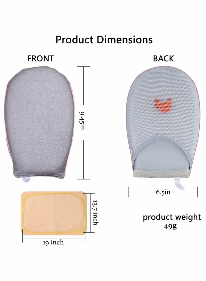 Steamer Gloves, Garment Ironing Glove, Waterproof Anti Steam Mitt with Finger Loop, Complete Care Protective Steaming Mitt, Heat Resistant Gloves for Clothes Steamers