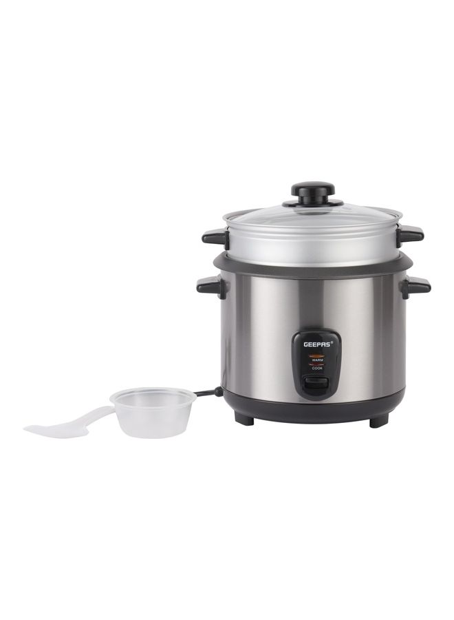 Multifunctional Rice Cooker With Removable And Non Stick Inner Pot Tempered Glass Lid 1.5 L 500.0 W GRC35040 Silver