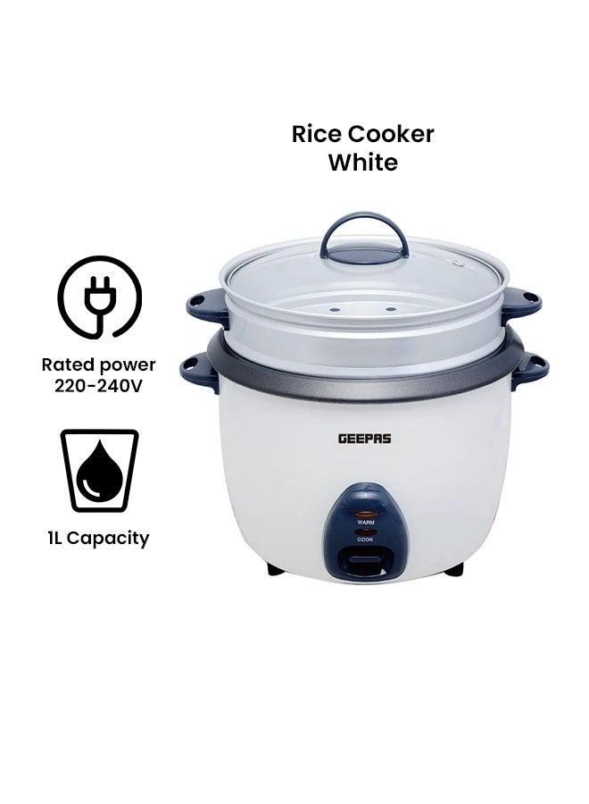 Electric Rice Cooker 1.0 L 400.0 W GRC4325 White/Black/Clear