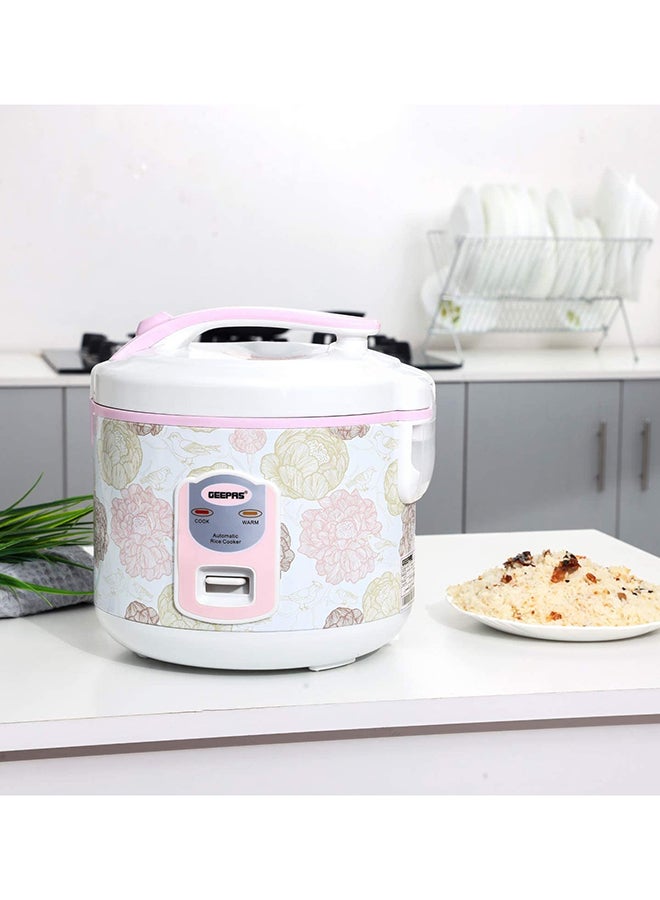 Electric Rice Cooker 500W - Non-Stick Inner Pot |Cook/Steam/Keep Warm | Make Rice & Steam Healthy Food & Vegetables 1.5 L 500 W GRC4334 / GRC4334N White/Pink/Yellow