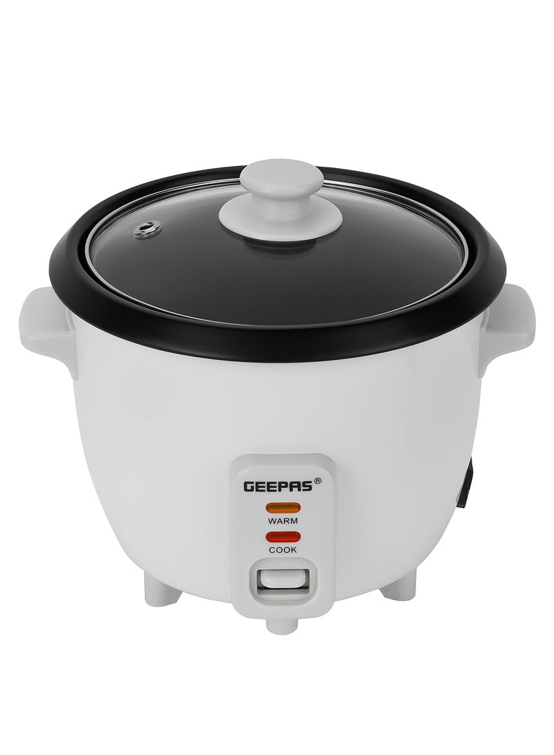 Automatic Rice Cooker 3 in 1 Functions Non-Stick Inner Pot Automatic Shut Off with Overheat Protection 0.6 L 300 W GRC4324N White