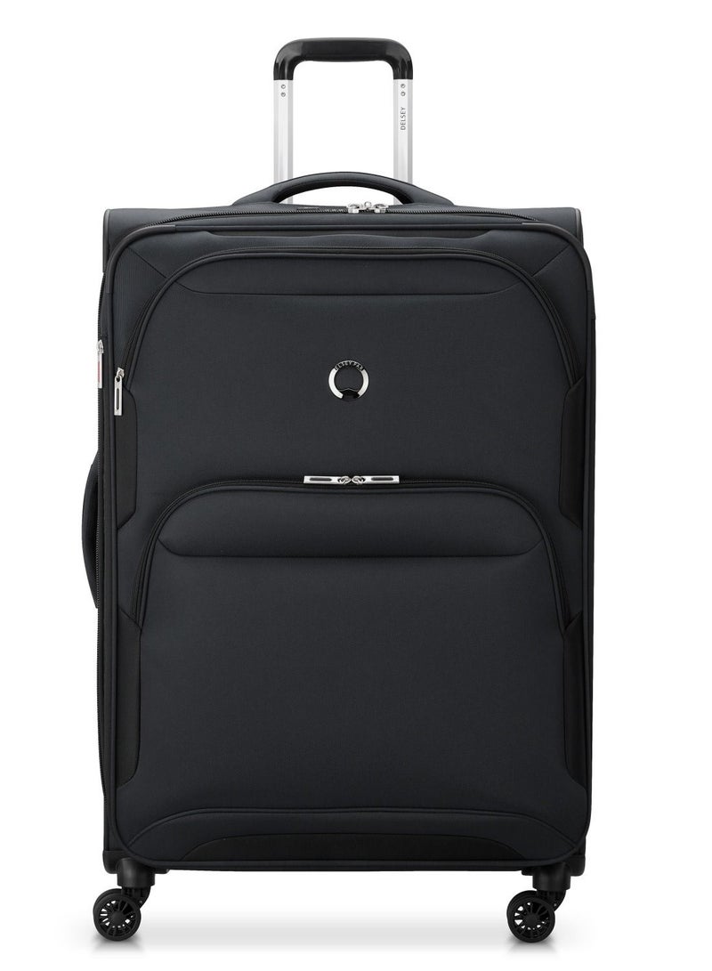 Delsey Sky Max 2.0 79.5cm Softcase 4 Double Wheel Expandable Check-In Luggage Trolley Black - 00328483000Z9