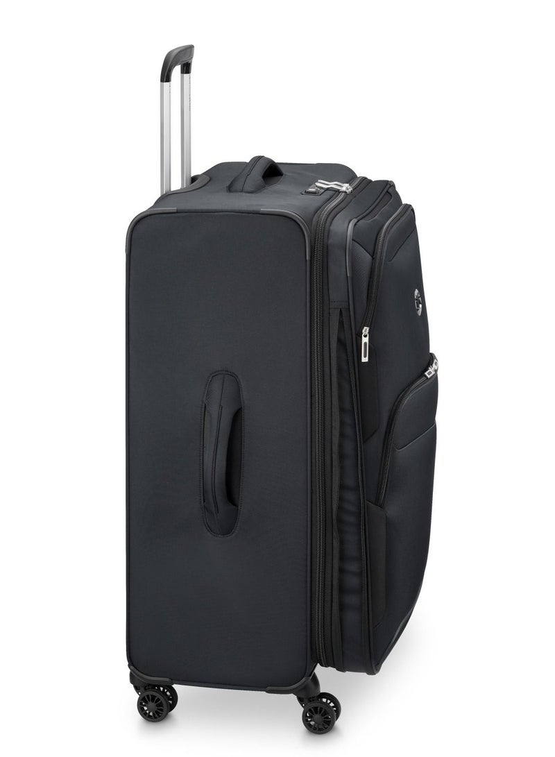 Delsey Sky Max 2.0 79.5cm Softcase 4 Double Wheel Expandable Check-In Luggage Trolley Black - 00328483000Z9