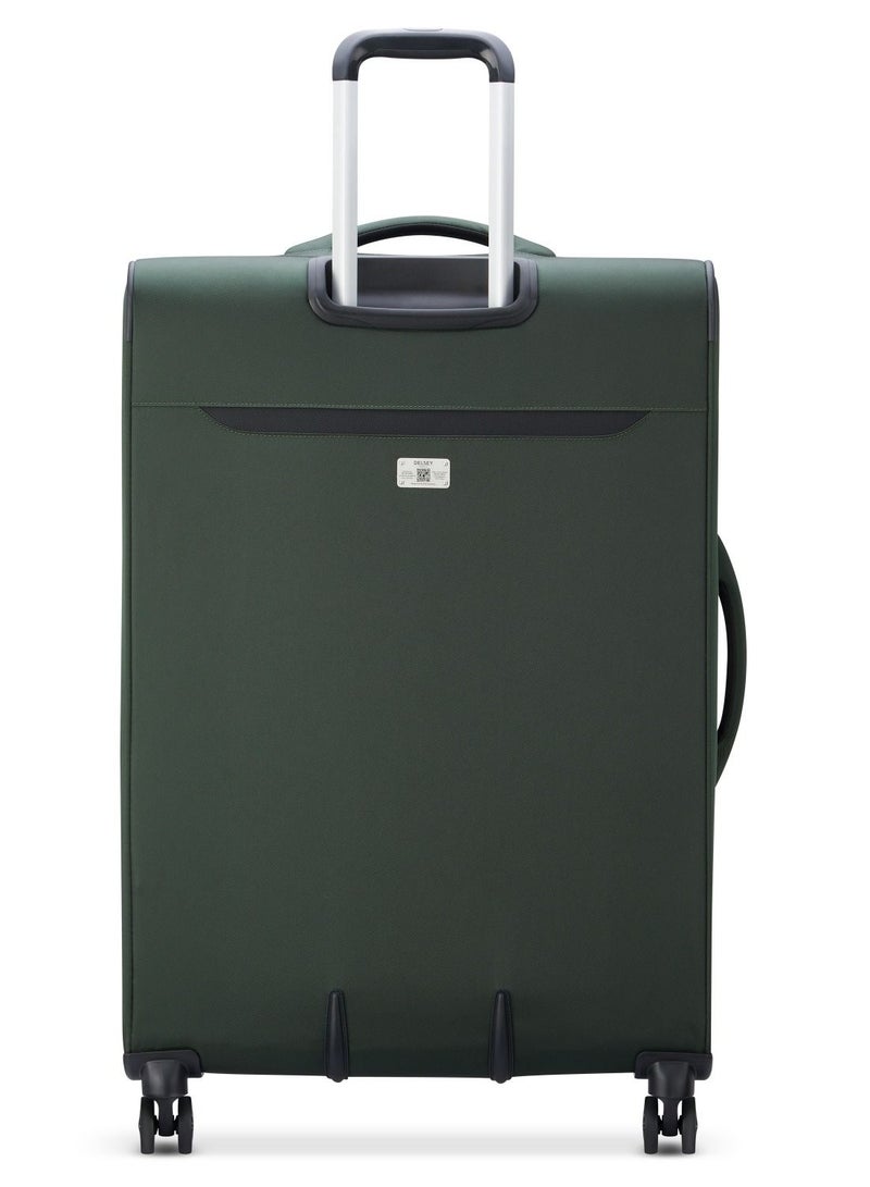 Delsey Sky Max 2.0 79.5cm Softcase 4 Double Wheel Expandable Check-In Luggage Trolley Green - 00328483003Z9