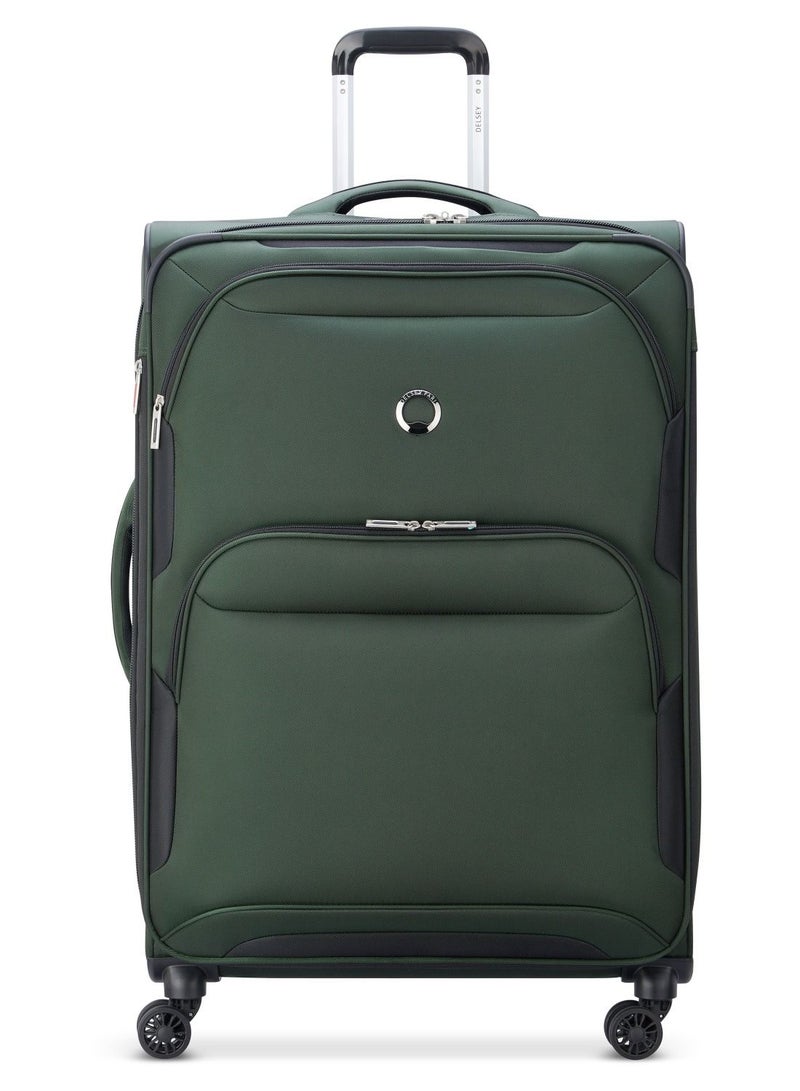 Delsey Sky Max 2.0 79.5cm Softcase 4 Double Wheel Expandable Check-In Luggage Trolley Green - 00328483003Z9