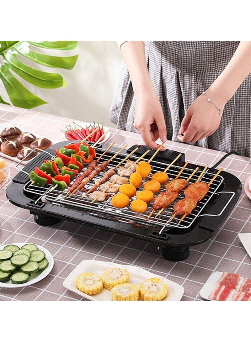 Smokeless Electric Pan Grill 230V BBQ Stove Non-Stick Electric Griddle Barbecue Temperature Control Portable for Home Outdoor