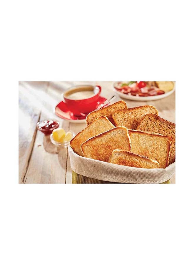 2-Slice Cool Touch Bread Toaster, Adjustable Browning Control, Defrost/Reheat/Cancel Functions, Removable Crumb Tray, Cord Wrap, Sleek and Compact, 750 W ET125-B5 White/Grey