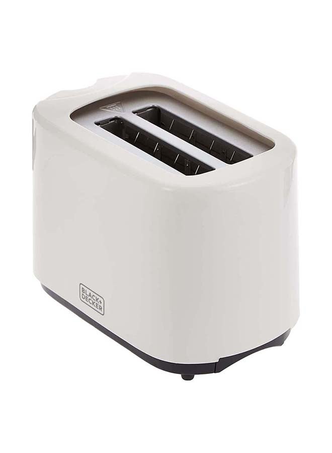 2-Slice Cool Touch Bread Toaster, Adjustable Browning Control, Defrost/Reheat/Cancel Functions, Removable Crumb Tray, Cord Wrap, Sleek and Compact, 750 W ET125-B5 White/Grey