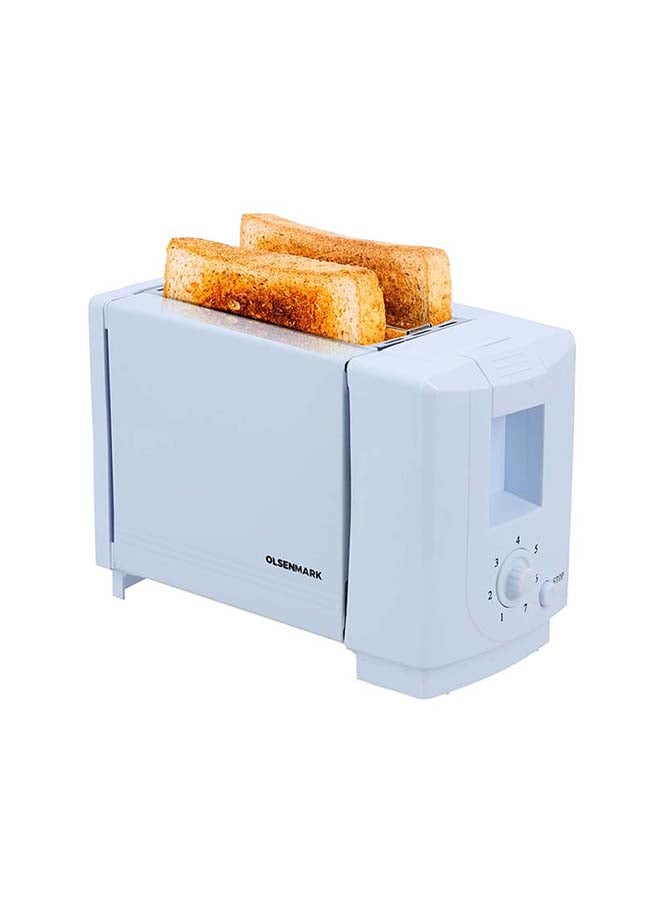 2 Slice Automatic Pop-Up Bread Toaster 750.0 W OMBT2492 White