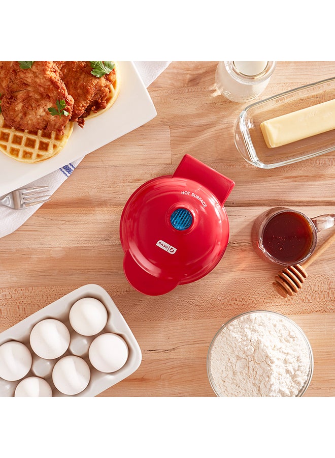 Mini Waffle Maker Machine 350 W DMW001RD Red/Black