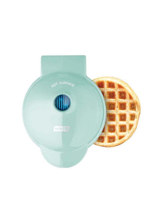 Waffle Maker For Individual Waffles With Easy To Clean, Non-Stick Surfaces, 4-Inch 350 W DMW001AQ Green/Black