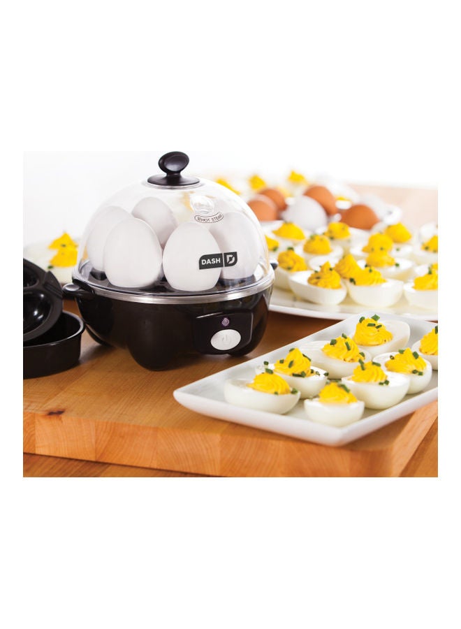 Rapid Egg Cooker: 6 Egg Capacity Electric Egg Cooker For Hard Boiled Eggs, Poached Eggs, Scrambled Eggs, Or Omelets With Auto Shut Off Feature 360 W DEC005BK Black/Clear