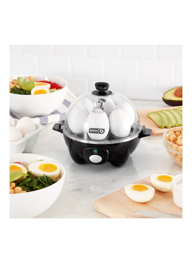 Rapid Egg Cooker: 6 Egg Capacity Electric Egg Cooker For Hard Boiled Eggs, Poached Eggs, Scrambled Eggs, Or Omelets With Auto Shut Off Feature 360 W DEC005BK Black/Clear