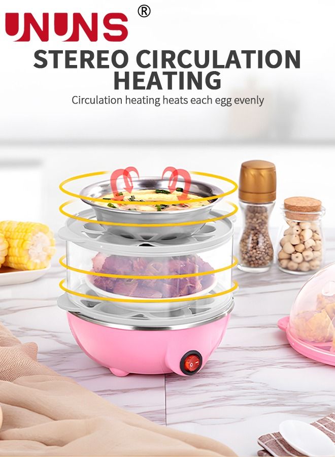 Electric Egg Cooker Boiler Maker, 21 Egg Capacity 3 Layer Egg Maker,Egg Steamer Automatic Shut Off, Egg Slicer And Stainless Steel Bowl included,Noise Free