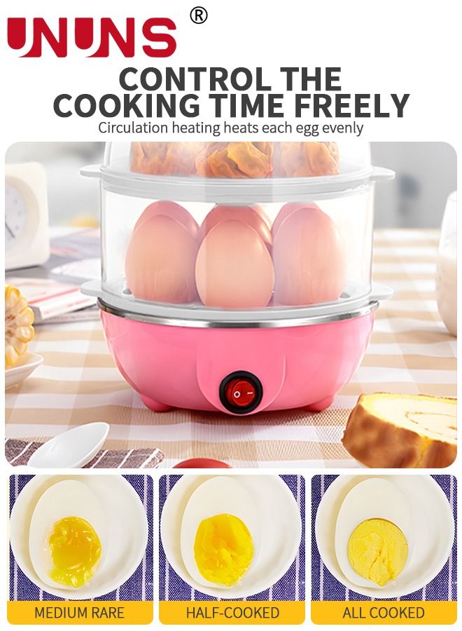 Electric Egg Cooker Boiler Maker, 21 Egg Capacity 3 Layer Egg Maker,Egg Steamer Automatic Shut Off, Egg Slicer And Stainless Steel Bowl included,Noise Free