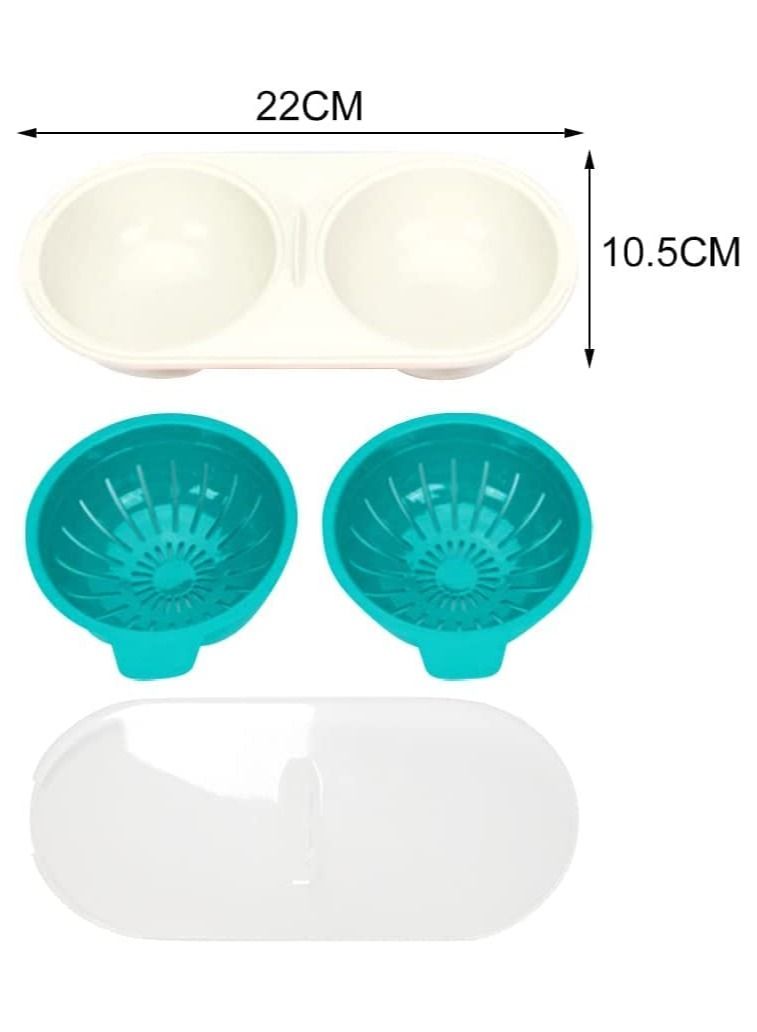 Egg Steamer, Poachers, Poacher Cups, Food Grade Pp Material Safe and Secure Time Saving Labor Saving, Multi-function, For Kitchen Home Ovens Poached Eggs, Blue