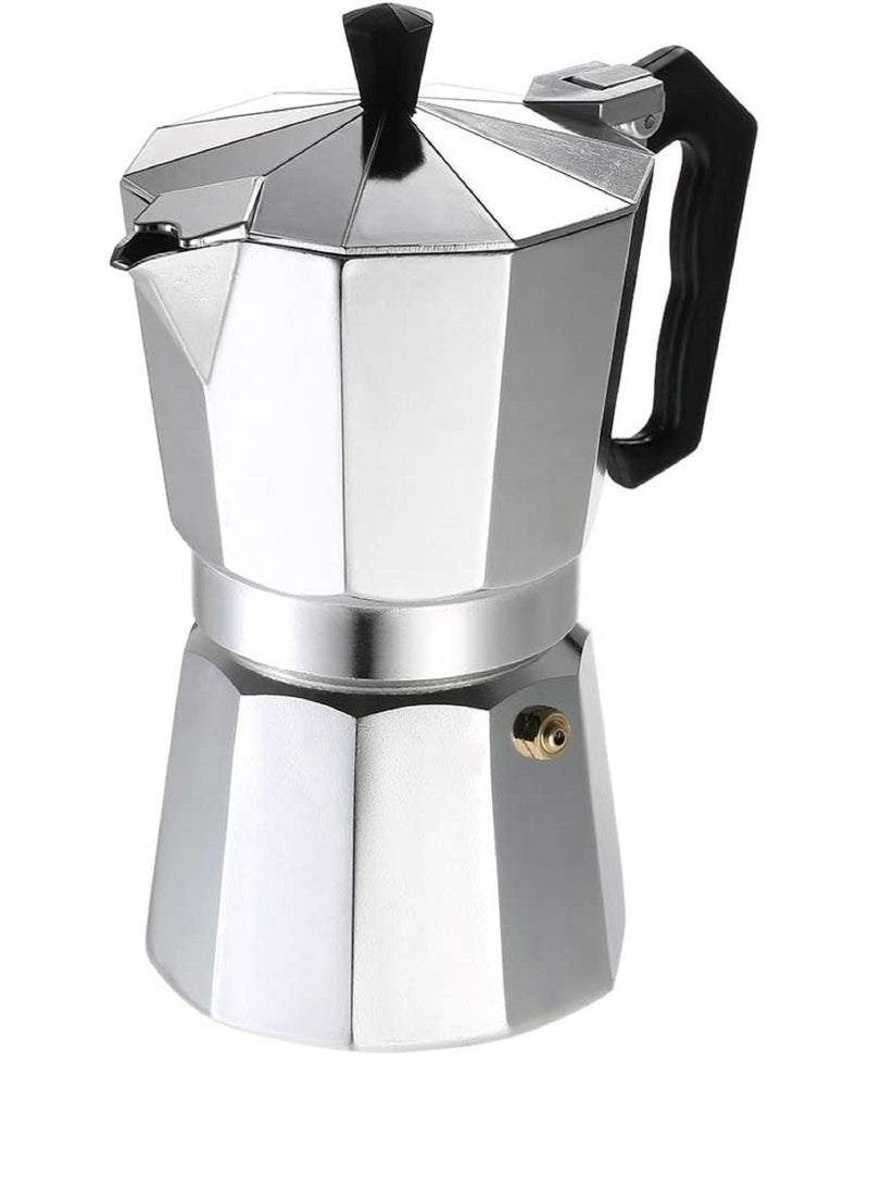 Aluminum Espresso Coffee Maker Pot 2-Cup Silver/Black