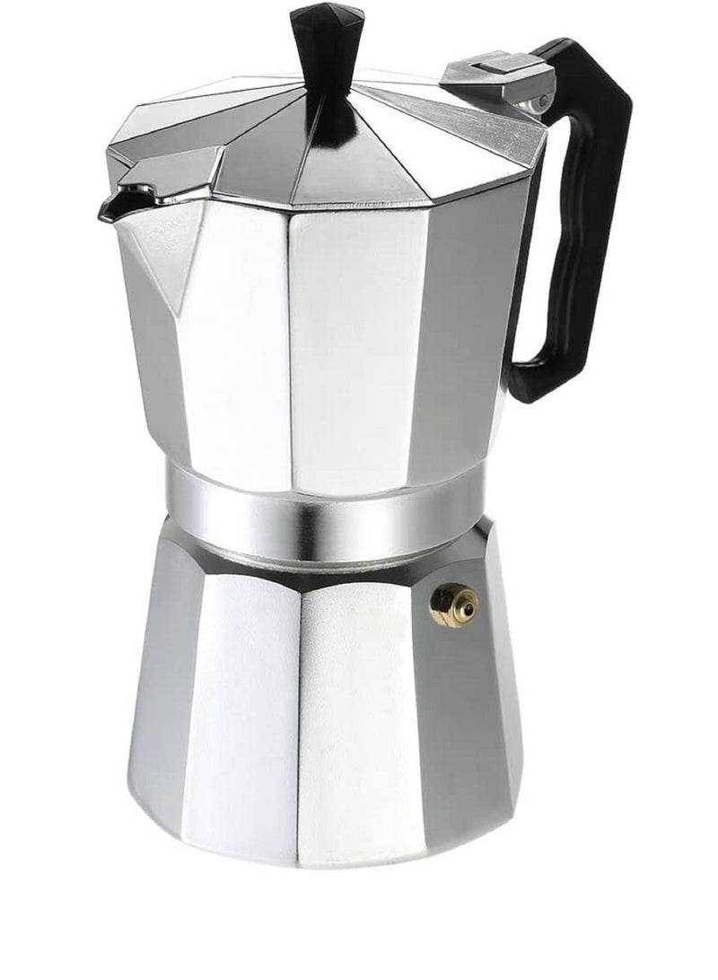 6-Cup Countertop Espresso Percolator Silver/Black