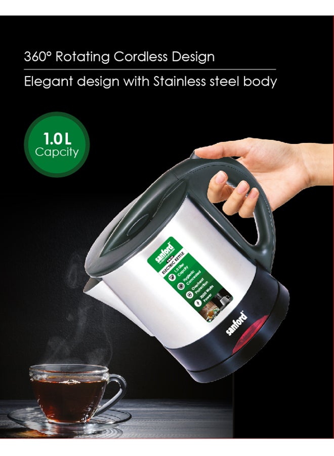 STAINLESS STEEL ELECTRIC KETTLE 1 L 2000 W SF851EK-1.0L BS Silver