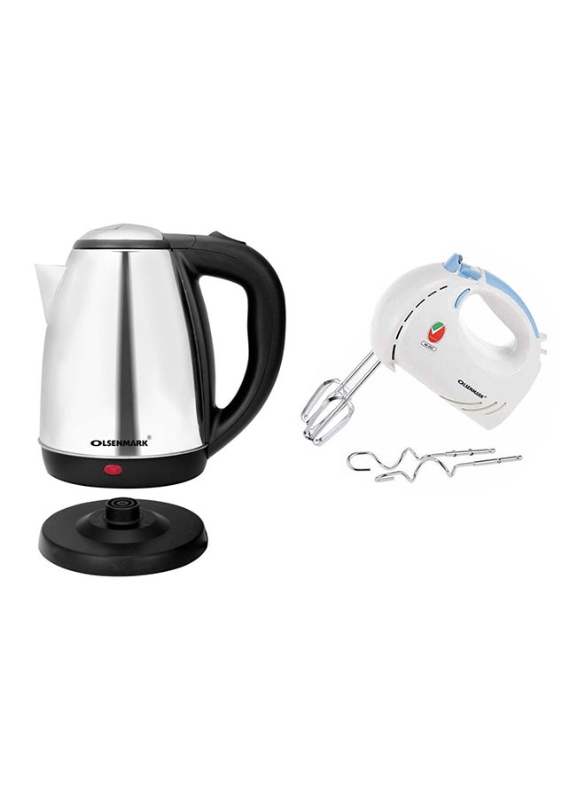Electric Kettle With Hand Mixer 1.8 L 1400.0 W OMHM2348/OMK2356/Bundle Black/Silver/White