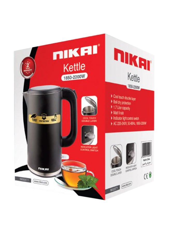 Electric Kettle 1.7 L 1850.0 W NK820T1 Black