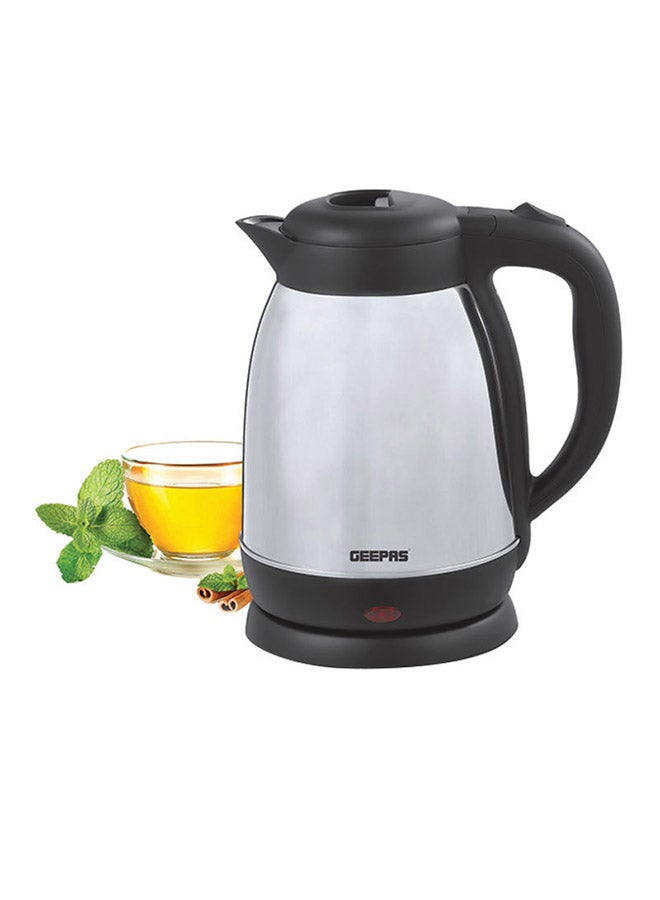 Stainless Steel Kettle, Double Shell Structure, GK5459 | 1.5L Boil Dry Protection Kettle | Automatic Cut Off | Hidden Heating Element | 360 Cordless Jug Kettle 1400 W GK5459 Silver/Black