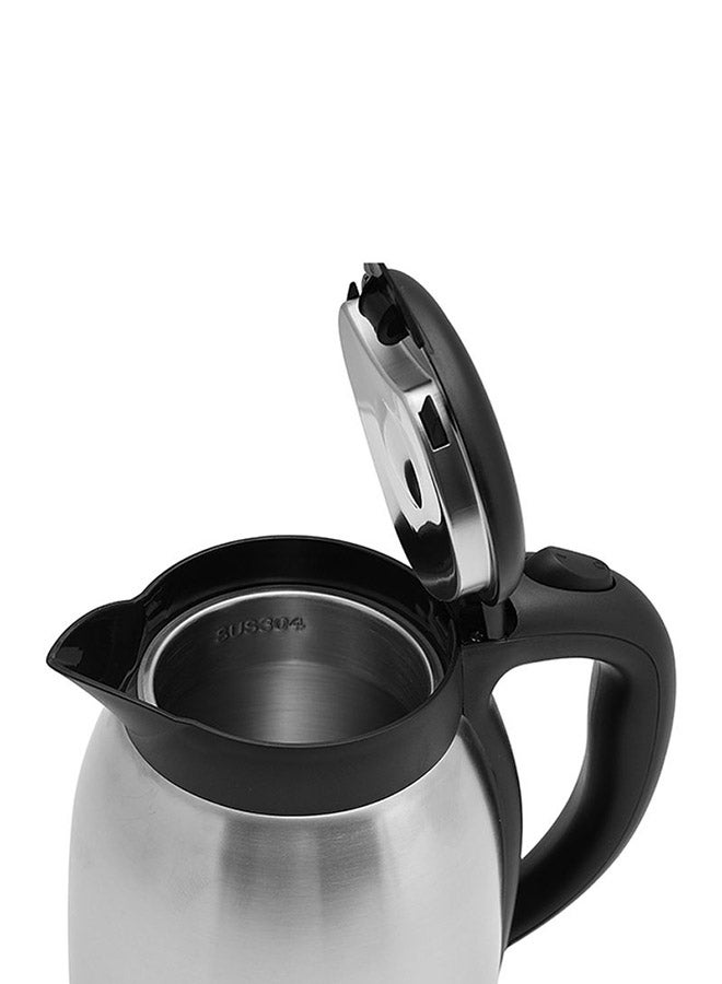 Stainless Steel Kettle, Double Shell Structure, GK5459 | 1.5L Boil Dry Protection Kettle | Automatic Cut Off | Hidden Heating Element | 360 Cordless Jug Kettle 1400 W GK5459 Silver/Black