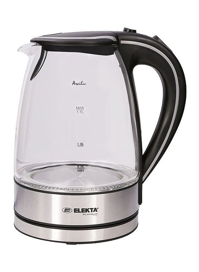 Heat Resistant Electric Kettle 1.7L 1850-2200W EP-KT-001G Grey/Clear