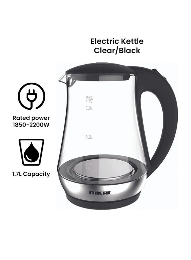 Glass Electric Kettle 1.7 L 2200.0 W NK323G Clear/Black