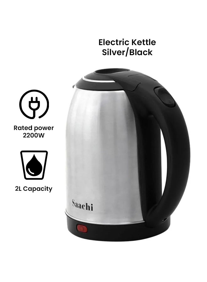 Stainless Steel Electric Kettle 2.0 L 2200.0 W NL-KT-7736-ST Silver/Black