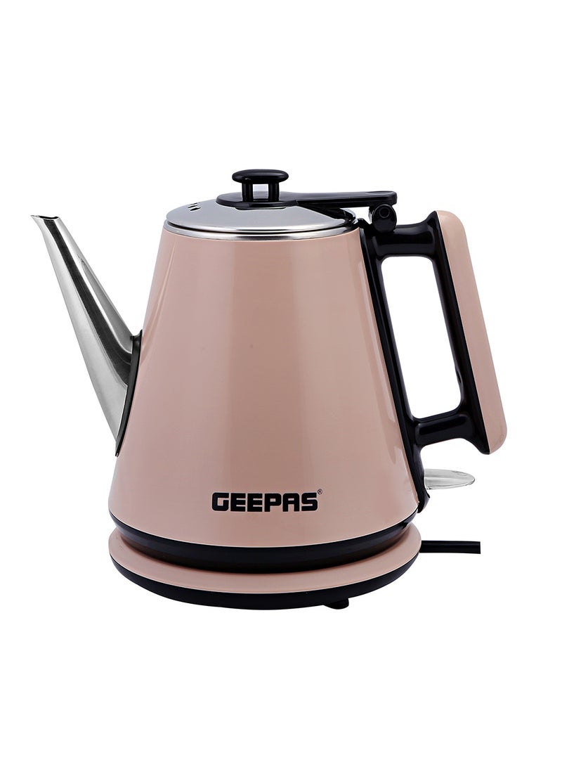 Portable Double Layer Electric Kettle with Inner Stainless Steel & Auto Shut-Off 1.2 L 1360 W GK38012 Grey