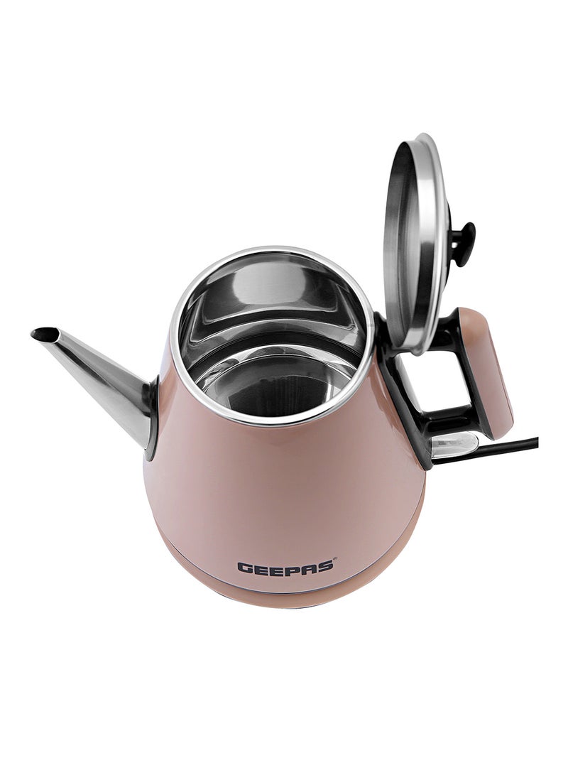 Portable Double Layer Electric Kettle with Inner Stainless Steel & Auto Shut-Off 1.2 L 1360 W GK38012 Grey