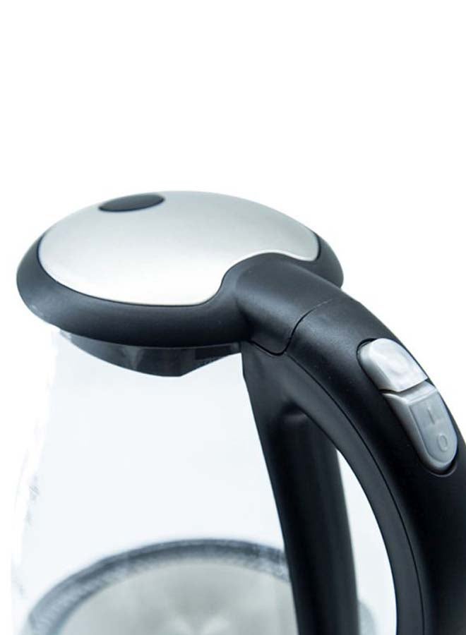 Cordless Glass Body Electric Kettle With LED Glow Indicator 1.7 L 2200 W CK5128 Clear/Black/Silver