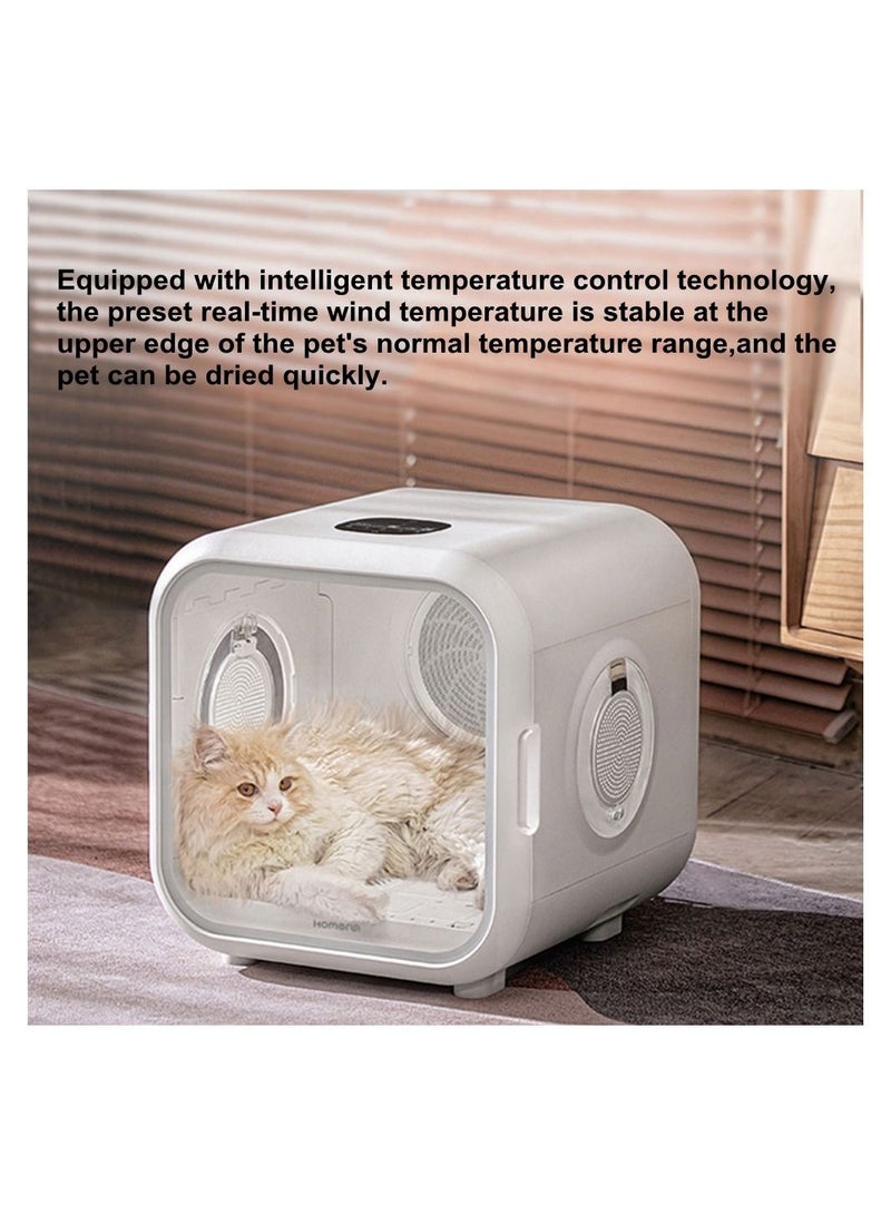 COOLBABY 39 Degree Cabin Pet Drying Box,Automatic Cat Dog Hair Dryer,Smart Air Outlet Dryer,U-shaped Full Bottom Air Supply,Intelligent Temperature Control