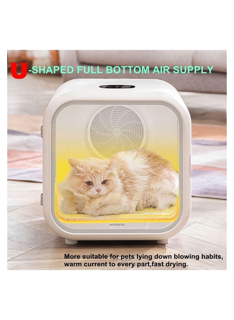 COOLBABY 39 Degree Cabin Pet Drying Box,Automatic Cat Dog Hair Dryer,Smart Air Outlet Dryer,U-shaped Full Bottom Air Supply,Intelligent Temperature Control