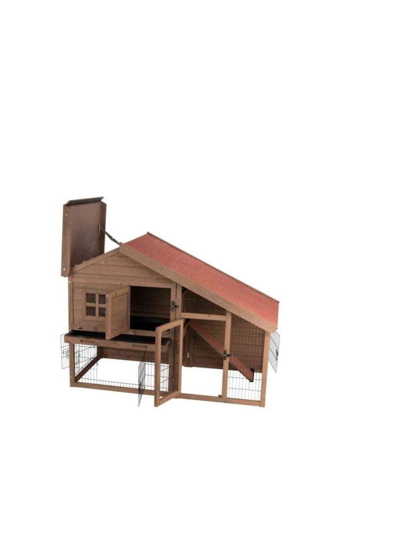 Trixie Natura Hutch With Covered Enclosure For Small Pets