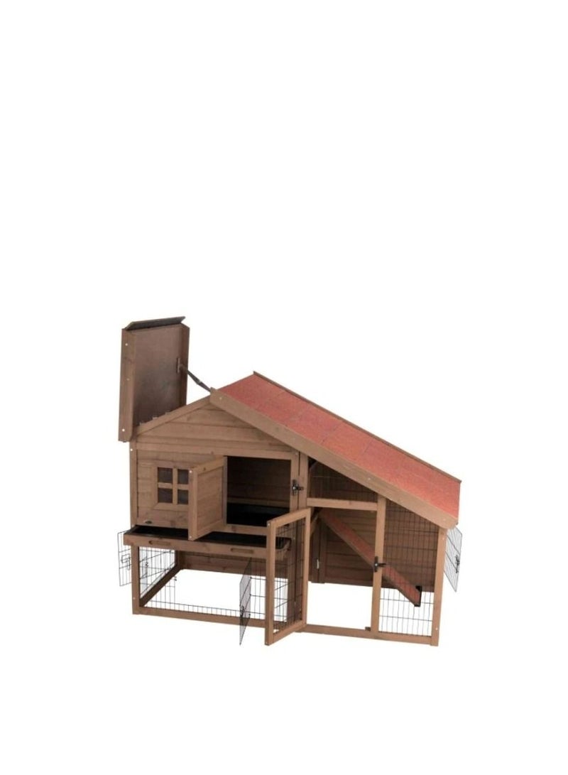 Trixie Natura Hutch With Covered Enclosure For Small Pets
