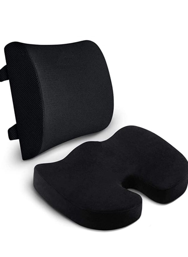 Seat Cushion & Lumbar Support Pillow