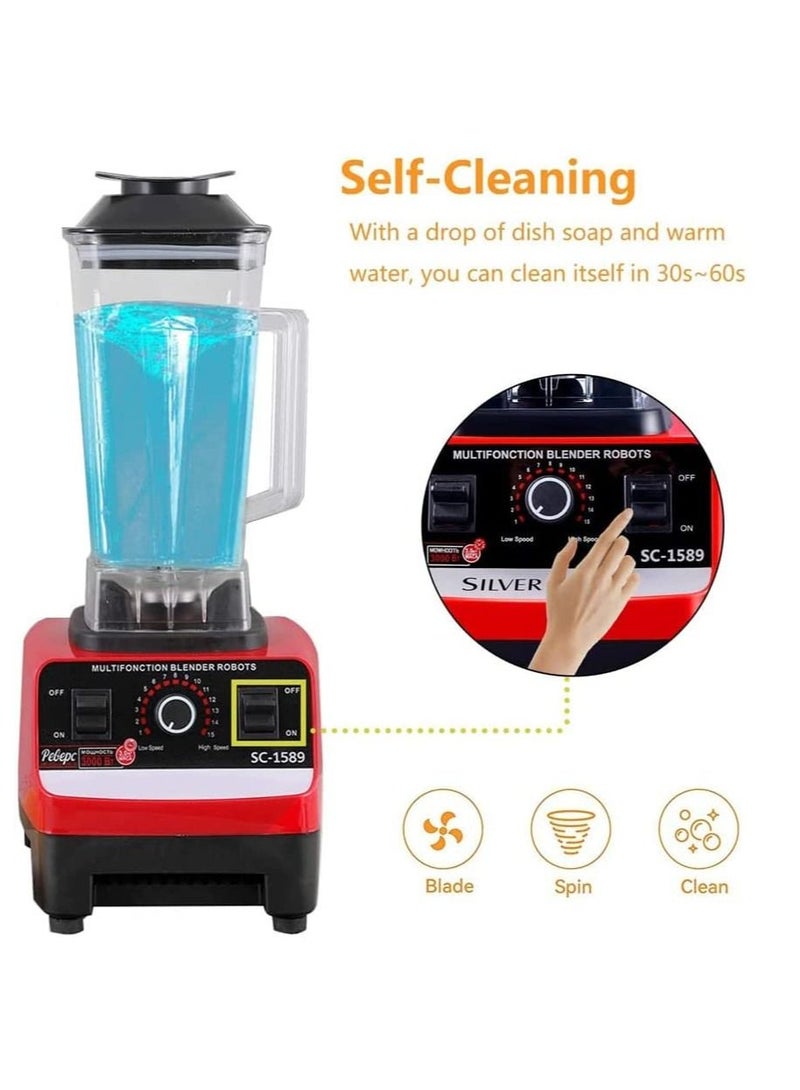 2.5L 4500W BPA Free Professional Heavy Duty Commercial Timer Blender Mixer Juicer Food Processor Smoothies Ice Crusher Kitchen