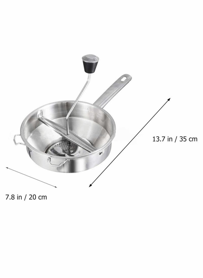 Food Chopper Food MillChopper Manual Vegetable Cutter Food Processor Fruit Dicer Puree Vegetables Soups Making Grater for Kitchen Strainer, Mixer and Drainer