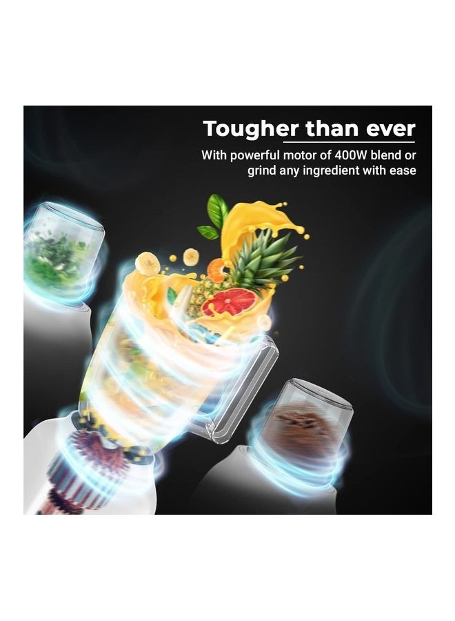 3-In-1 Blender, Grinder & Chopper, 1.5L Smoothie Maker, 2 Speeds, for Coffee, Spices & Nuts 1500 ml 400 W RHBBWM102 Multicolour