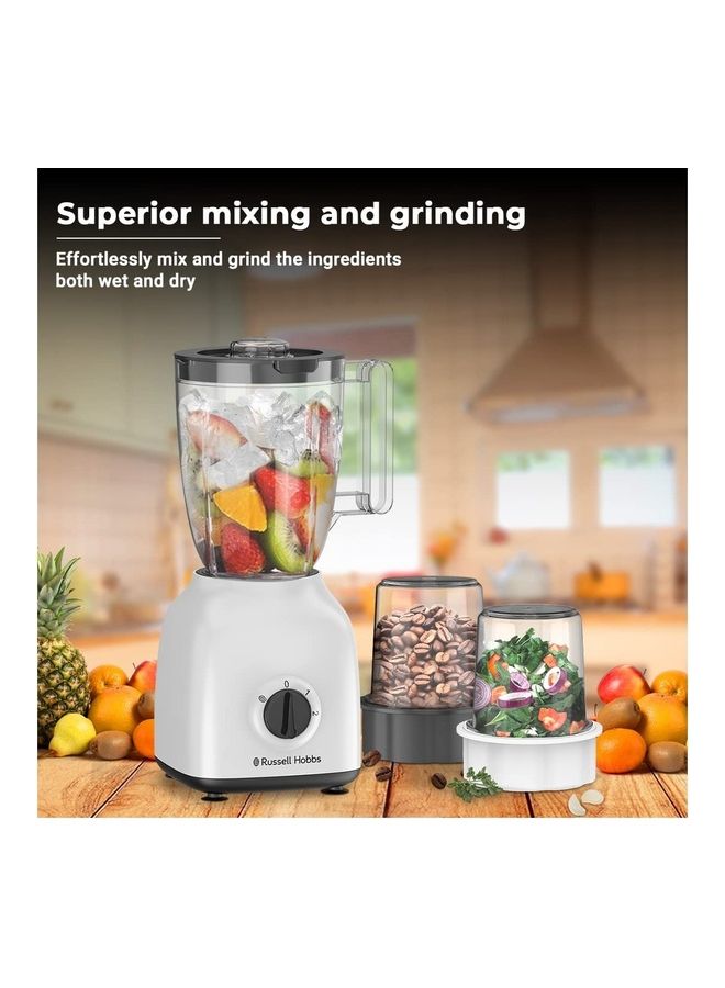 3-In-1 Blender, Grinder & Chopper, 1.5L Smoothie Maker, 2 Speeds, for Coffee, Spices & Nuts 1500 ml 400 W RHBBWM102 Multicolour