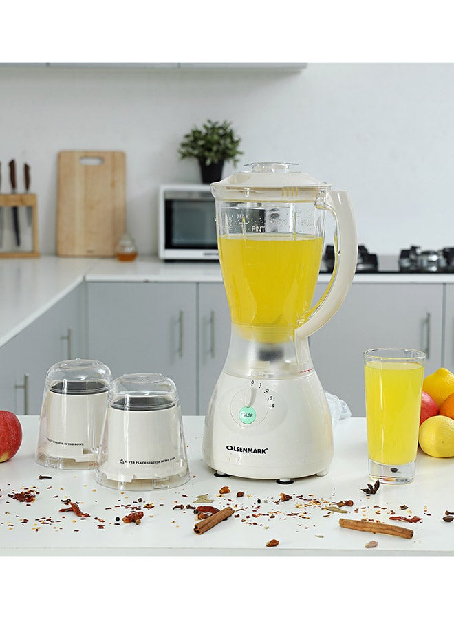 3-In-1 Electric Multi Functional Blender 1.5 L OMSB2203 White