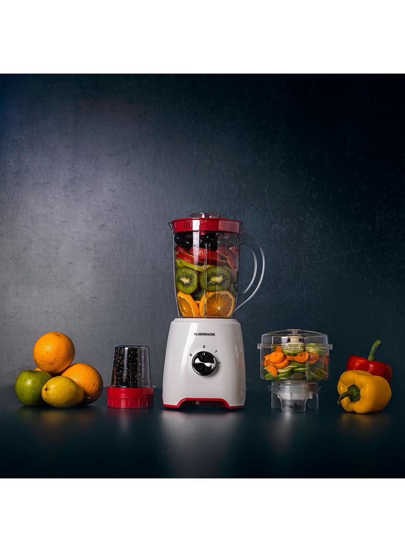 3 In 1 Multifunctional Blender 1.6 L 600.0 W OMSB2336 White/Clear