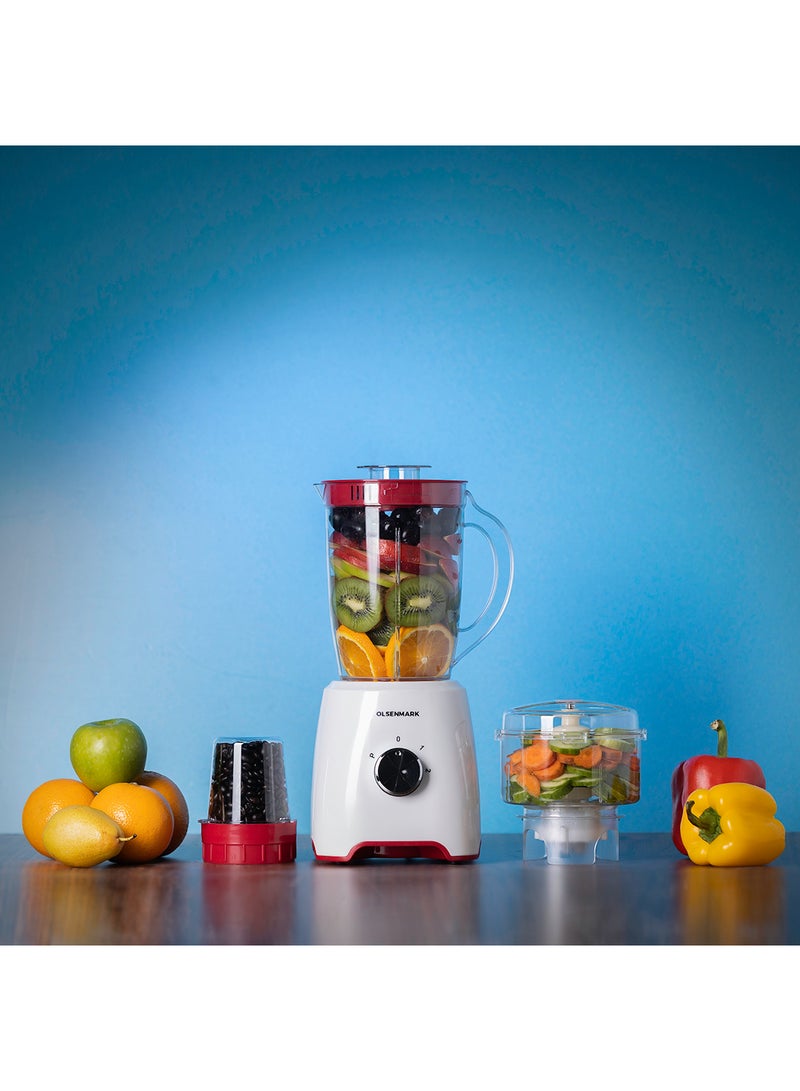 3 In 1 Multifunctional Blender 1.6 L 600.0 W OMSB2336 White/Clear