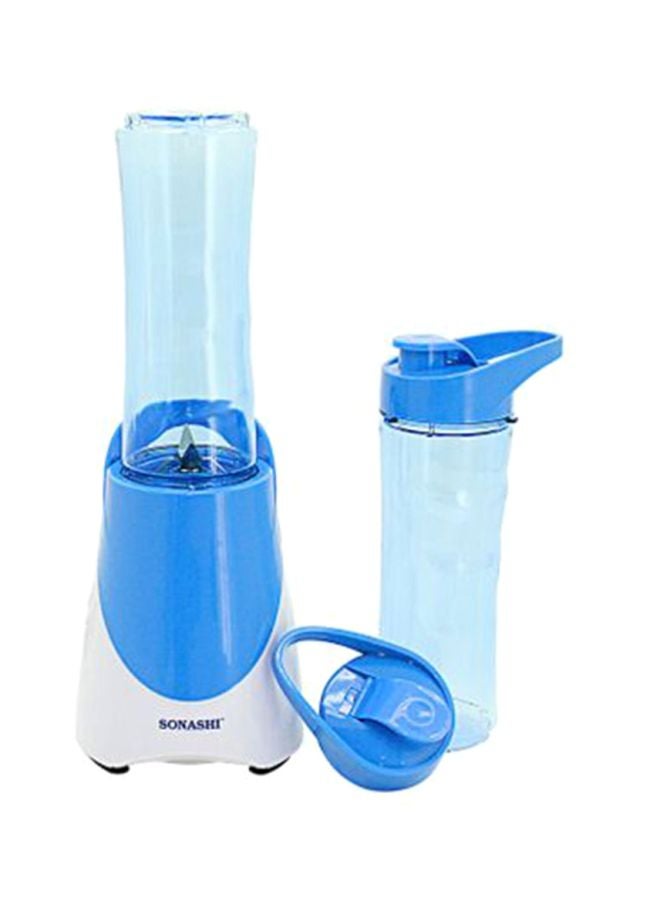 Sports Blender Smoothie Maker - Personal Blender with Portable Bottle | Includes Extra Sport Bottle (600ML) with Lid | Featured with Stainless Steel Blade, Safety Lock, and Overheat Protection 600 ml 300 W SB-164 Blue/White