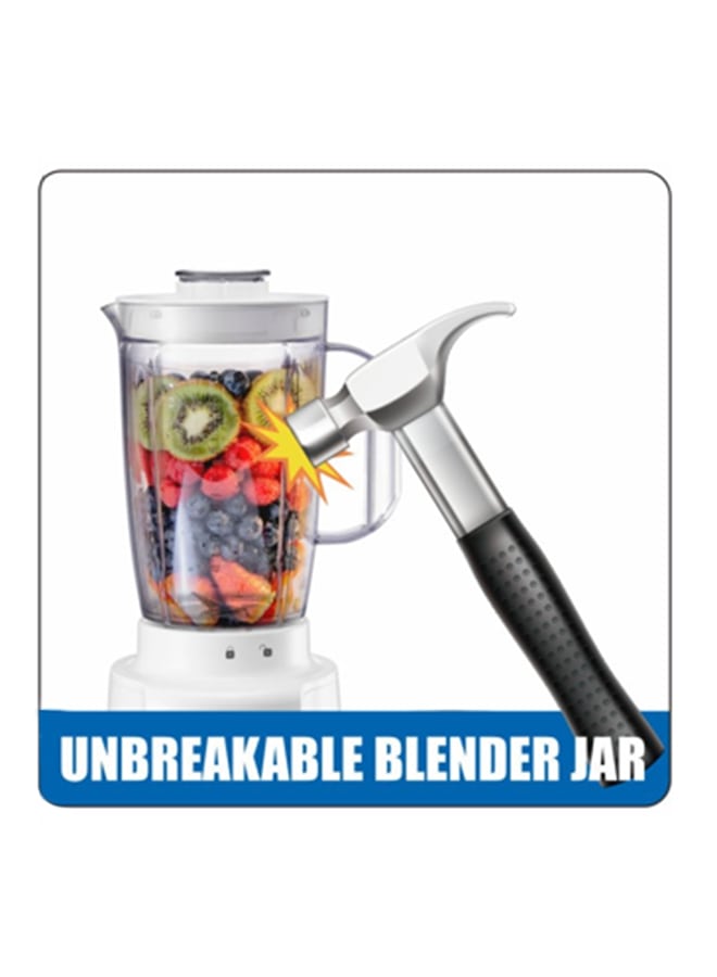 2 In 1 Blender With 2 Speed Setting And Pulse - Spice Grinding, Smoothie Making And Juicing 350-650 Watts | Unbreakable Blender Jars With Stainless Steel Blades | Safety Lock System 1.25 L 650 W SB-144N Black